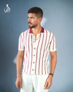 Monarch Stripe Polo - White - Image 3