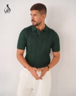 The Noble Texture Polo - Deep Forest Green - Image 3