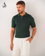 The Noble Texture Polo - Deep Forest Green