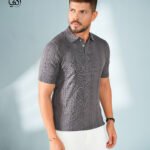 The Noble Texture Polo - Charcoal Gray