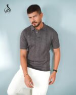 The Noble Texture Polo - Charcoal Gray - Image 4