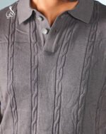 The Noble Texture Polo - Charcoal Gray - Image 2